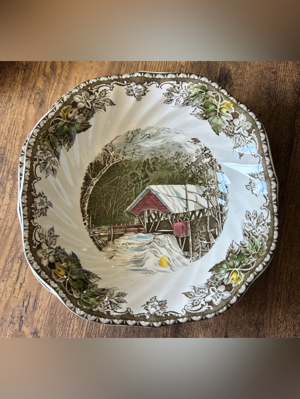 Set of 2 Vintage Johnson Brothers square cereal or soup bowl